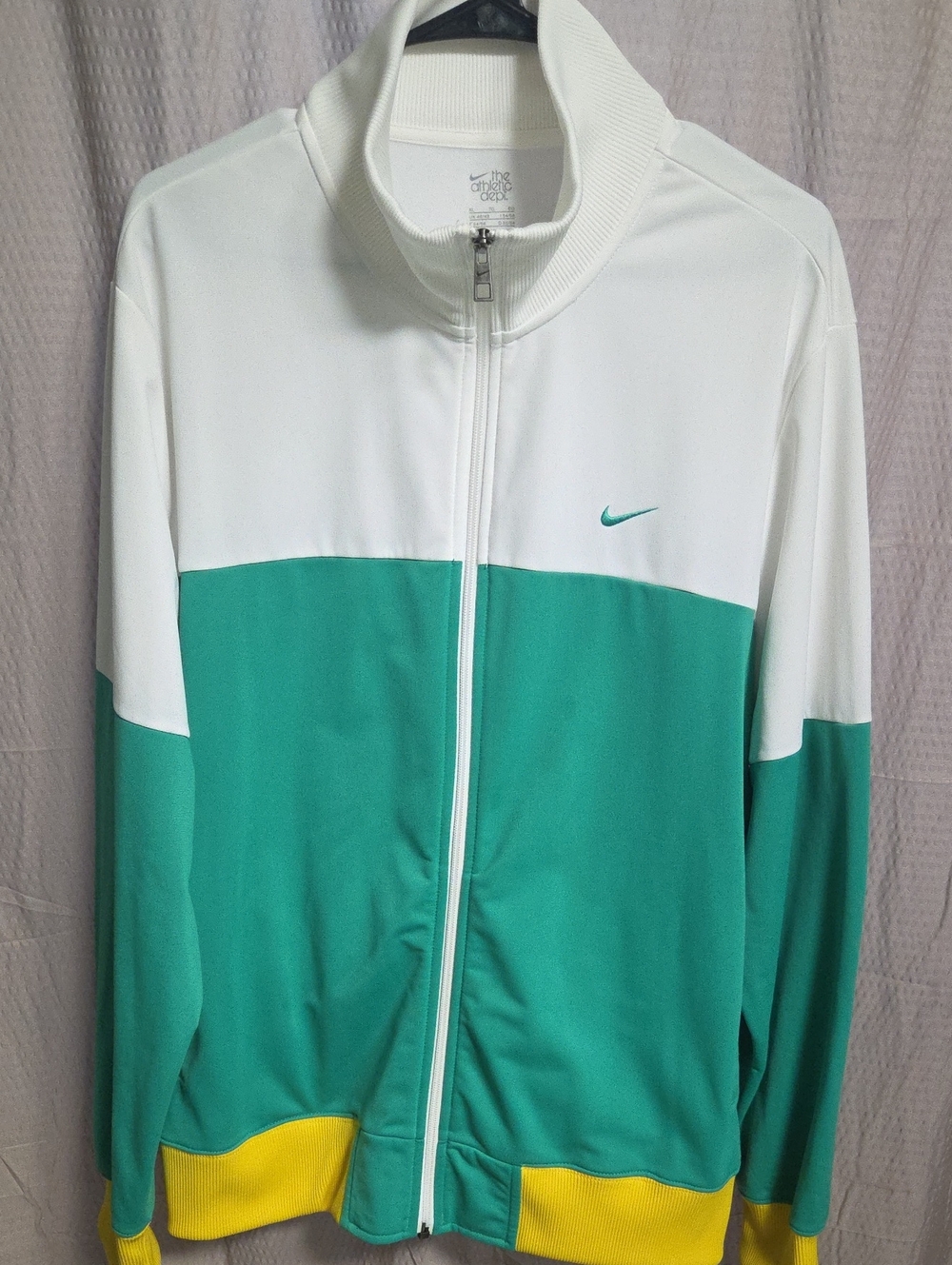 Nike White, Green, Yellow Oregon Ducks  Full-Zip Track Jacket , XL